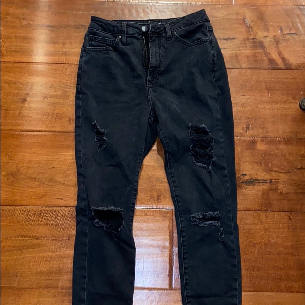 Black high waisted jeans